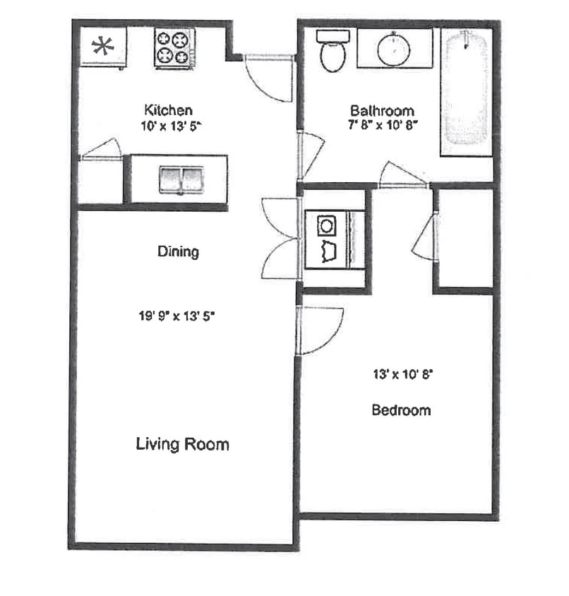 Floor Plan - 1X1 A