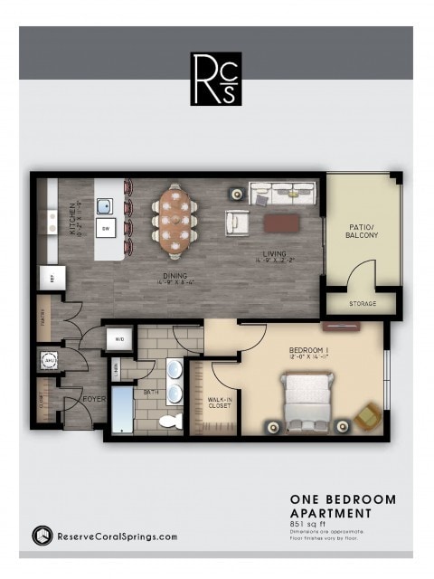 Floor Plan - 1 BD