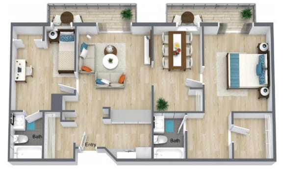 Floor Plan - One Bedroom