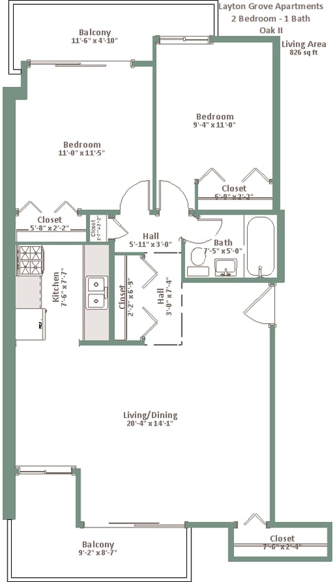 Floor Plan - Oak II