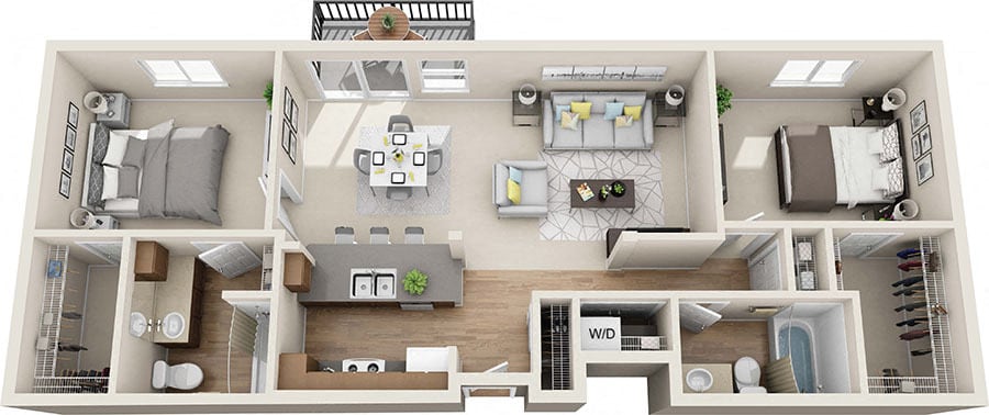 Floor Plan - 2x2 - D4