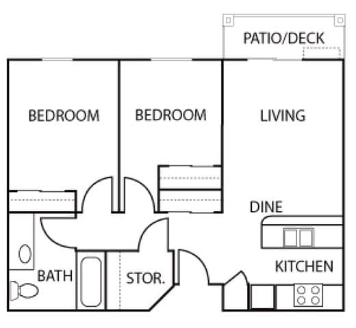 2BR/1BA - 2C | Age 55+