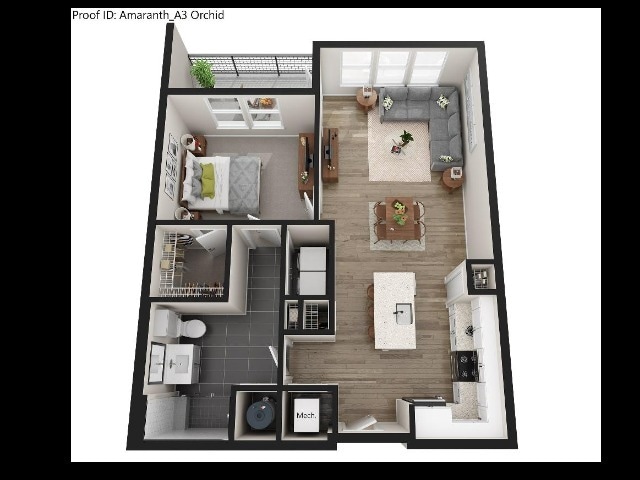 Floor Plan - Orchid 1b1b