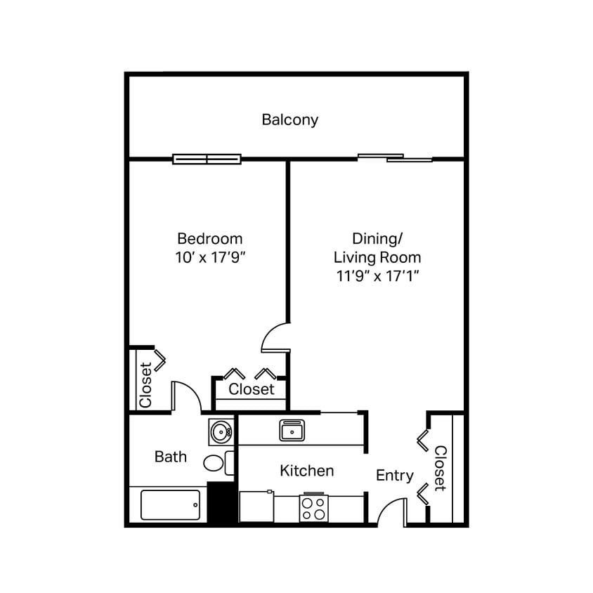 Income-Based 1-Bedroom, 1 Bath - Senior Income-Based, 1 BR 1 BA