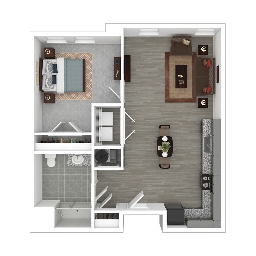 1A Accessible Shower 3D Furnished - 1A Accessible w/Shower