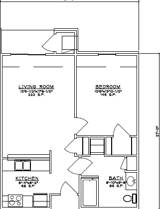 1BR/1BA - 1 Bedroom Unit
