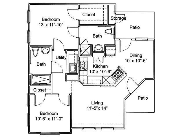 Floor Plan - Two Bedroom B