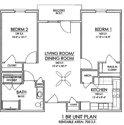 Floor Plan - 2 Bedroom