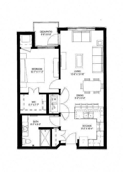 Floor Plan - One Bedroom A