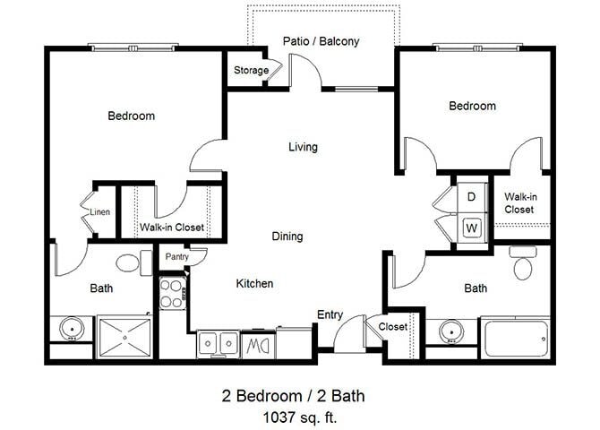 Floor Plan - Two Bedroom D