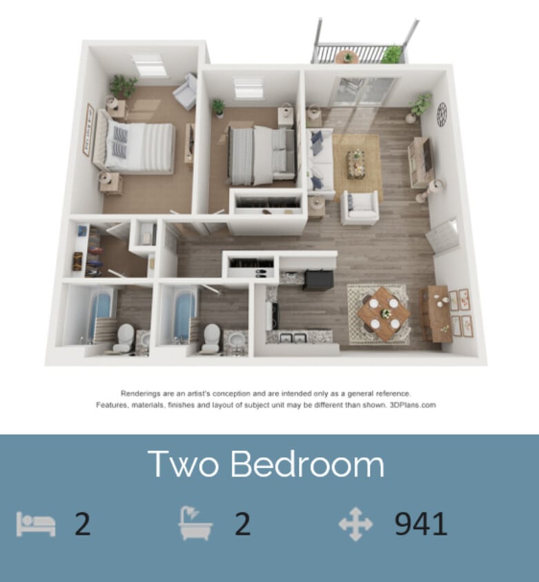 Floor Plan - 2 Bedroom