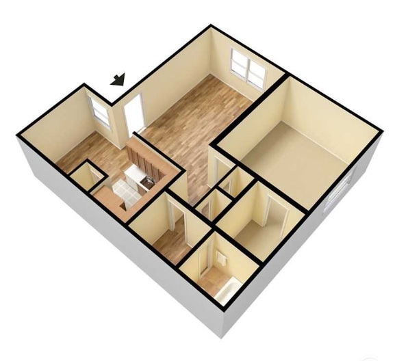 Floor Plan - 1 Bed