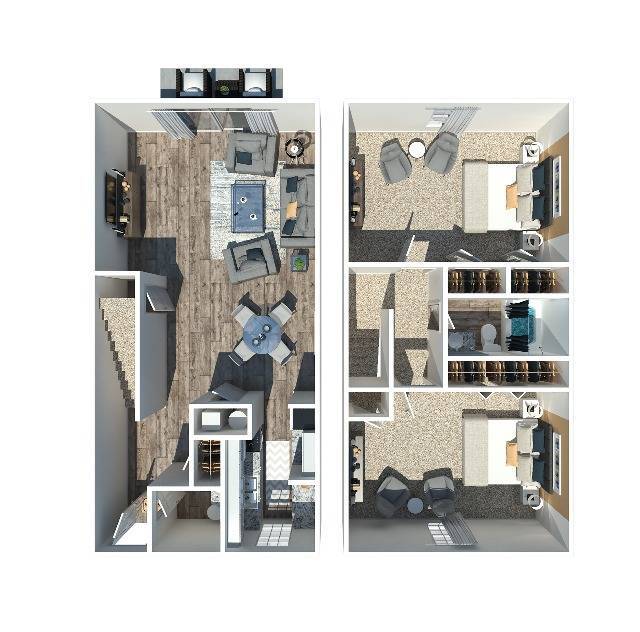 2.15 TH - 2 Bedroom 1.5 Bath Townhome