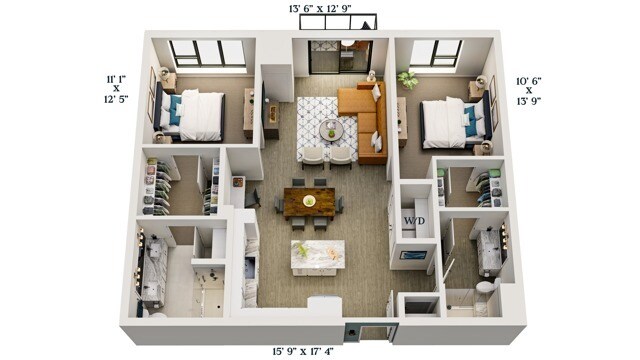 C8 | 2x2 | 1170 sq ft - C8