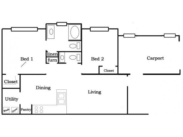 Floor Plan - 2 Bedroom