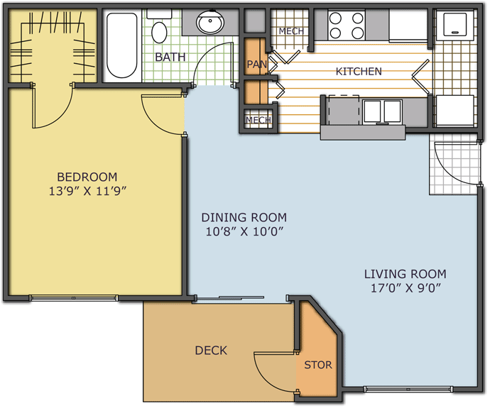 The Palmer - Aberdeen - 1 Beds - 1 Baths - 707 Sq. ft. - Aberdeen