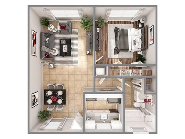 A1 One Bedroom - A1