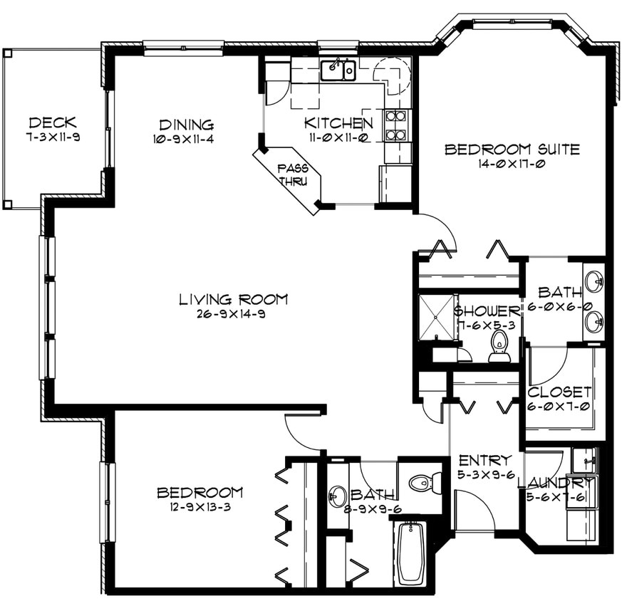 Floor Plan - Laurel East | Two Bed B