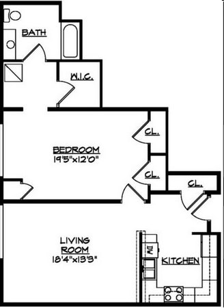 Monroe F - One Bedroom A