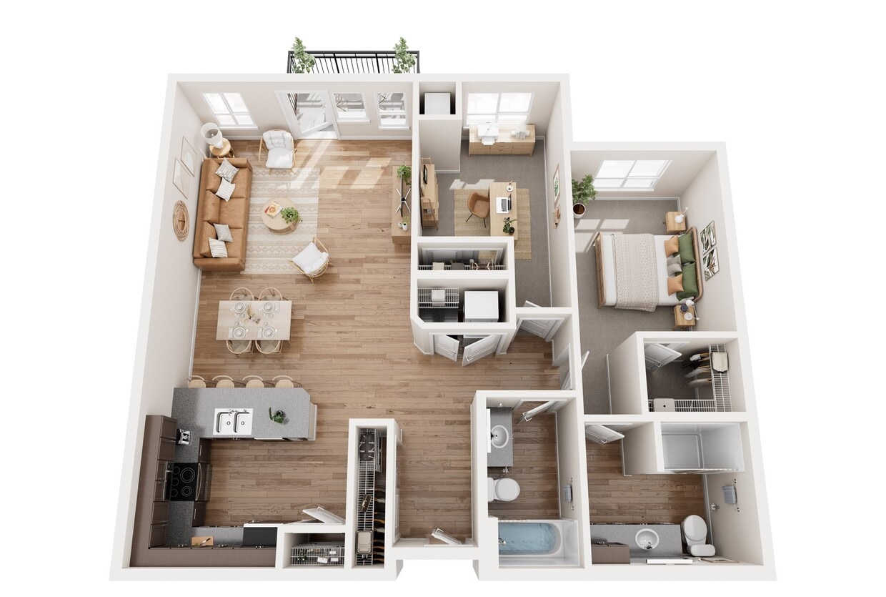 Floor Plan - 2x2 - D8