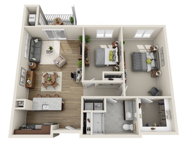 The Putnam - Two Bedroom One Bath