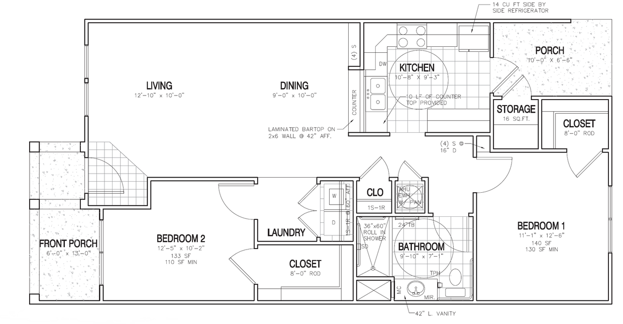 Floor Plan - Unit B1 - Accessible