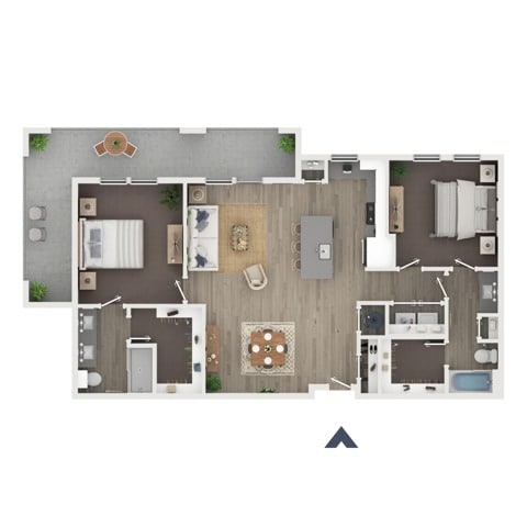 Floor Plan (The Chateau) - 2 Bedroom (B3) The Ventura - The Ventura