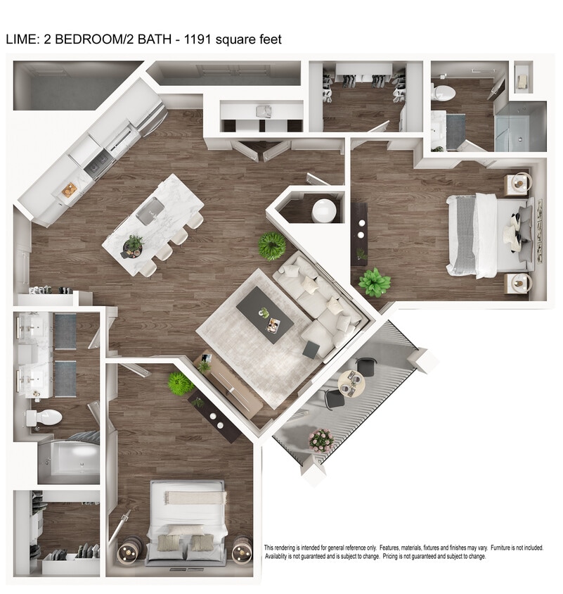 Floor Plan - 2x2 Lime