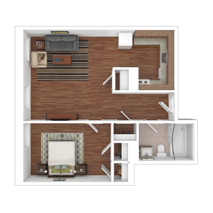 Floor Plan - One Bedroom