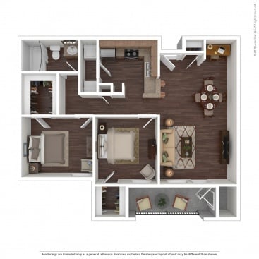 Floor Plan - 2 Bedroom 2 Bath