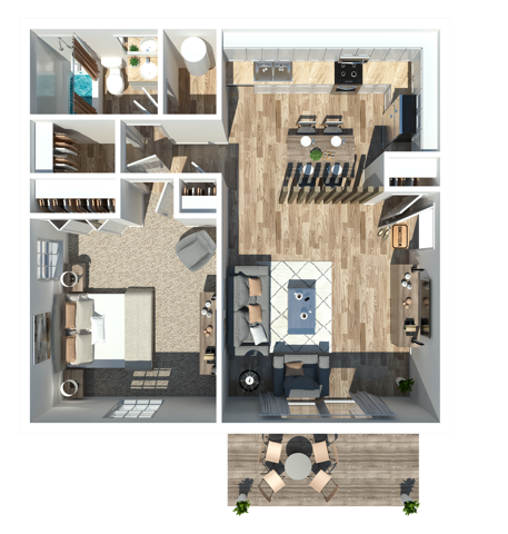 One Bedroom Kinley Flats - One Bedroom