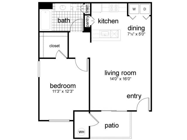1BR/1BA - One Bedroom One Bath