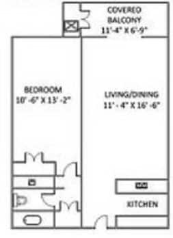1BR/1BA - 1 Bedroom