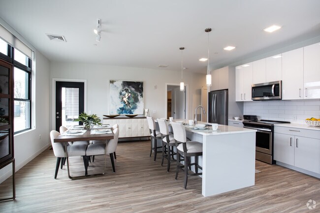 2BR, 2BA - Dining Room/ Kitchen - Avenu at Natick 62+ Active Adult Apartment...