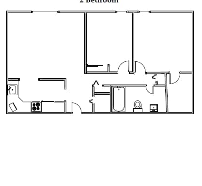 2BR/1BA - 2 bedroom