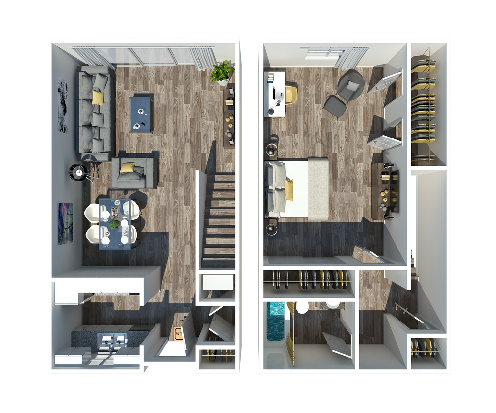 1 Bedroom Townhome - 1 Bedroom Townhome