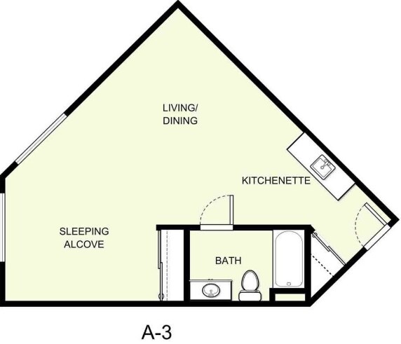 Floor Plan -  A-3 Includes all meals & housekeeping