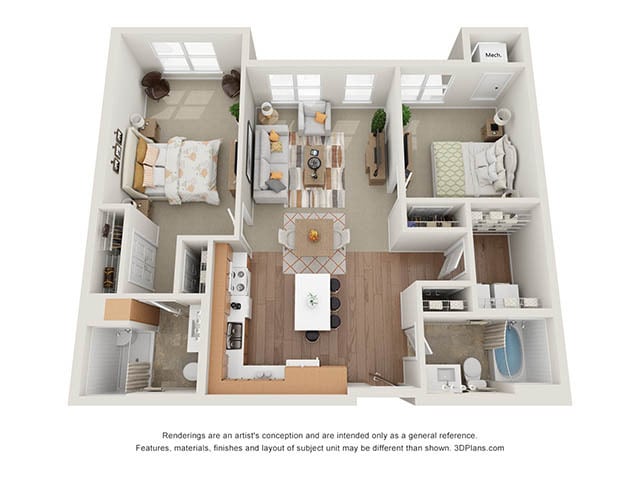 Floor Plan - Two Bedroom - G