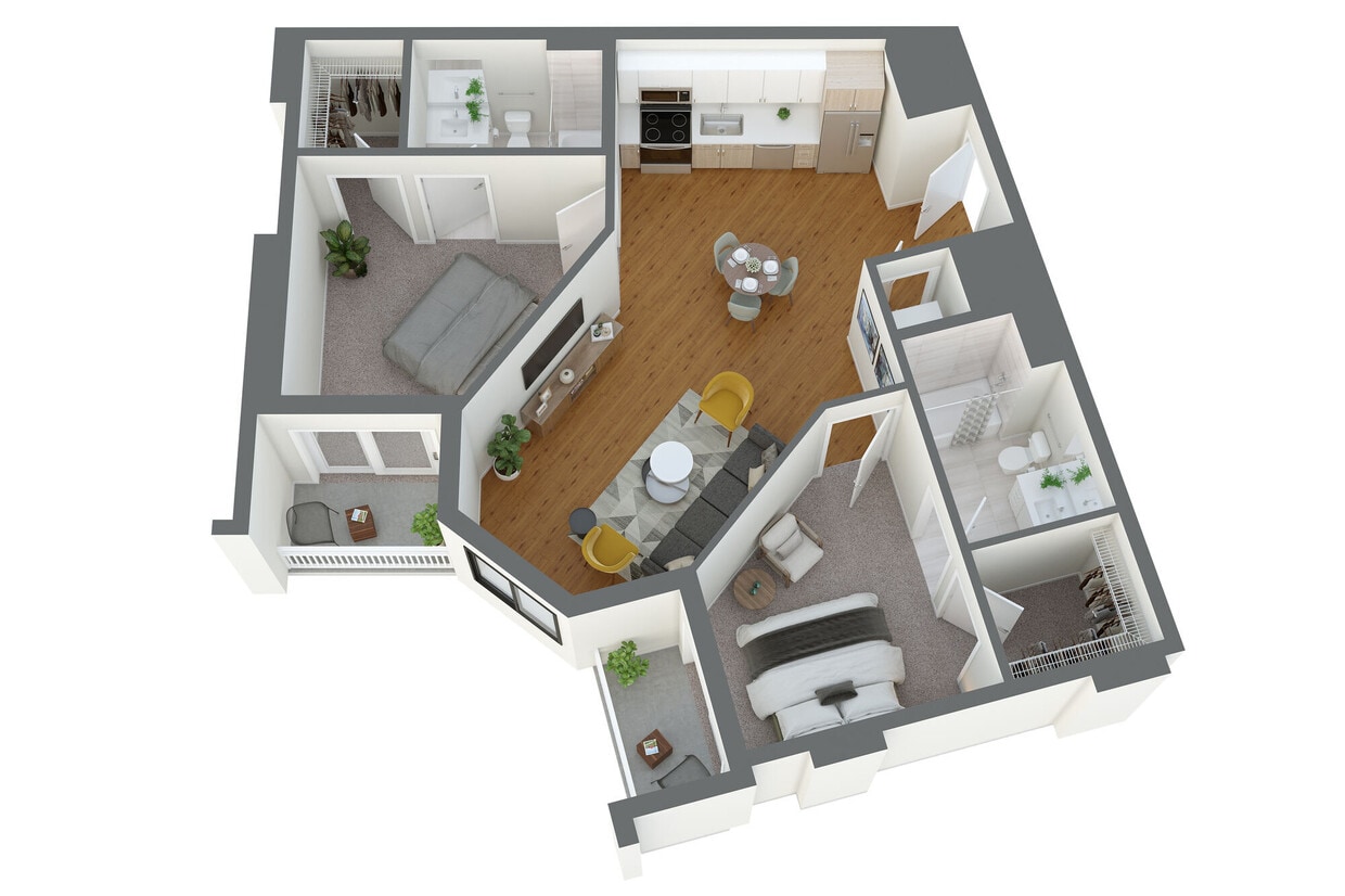 Floor Plan - B7 2 Bed/2 Bath