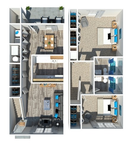 Two Bedroom Floorplan - 2 Bedroom