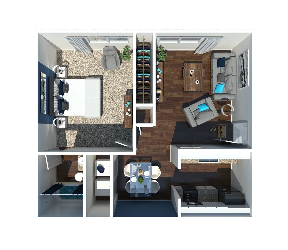 Floor Plan - 1 Bedroom 1 Bathroom