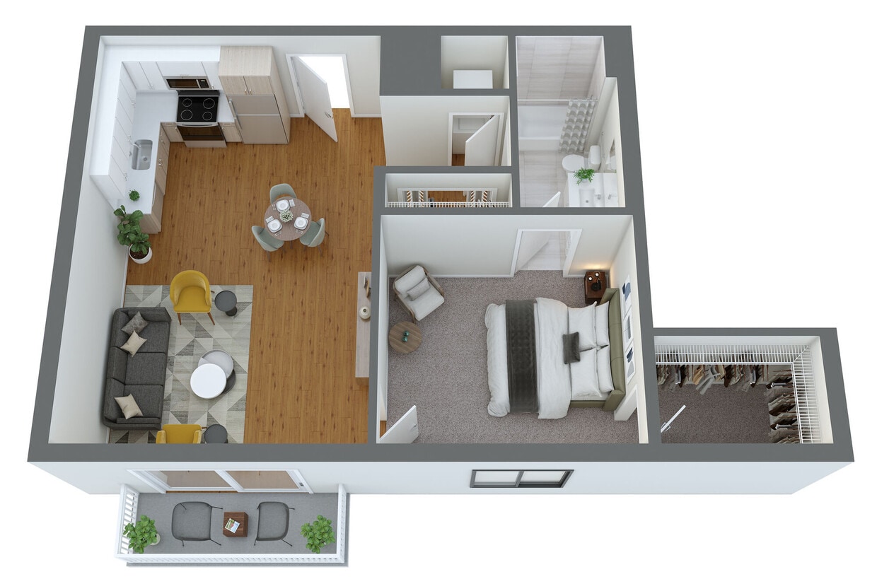 Floor Plan - A10 1 Bed/1 Bath