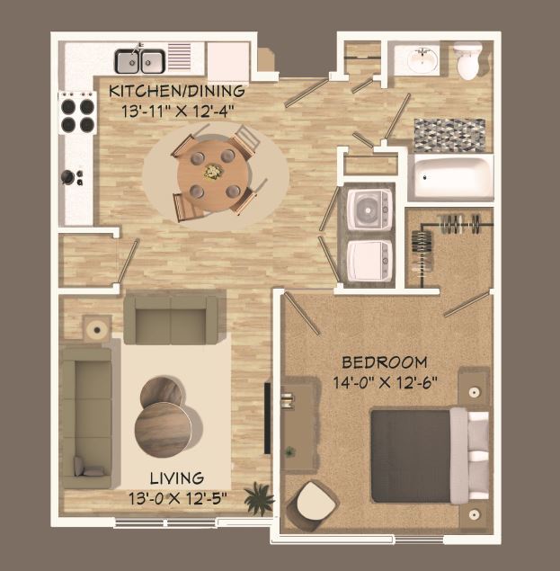Floor Plan - 1 Bedroom 