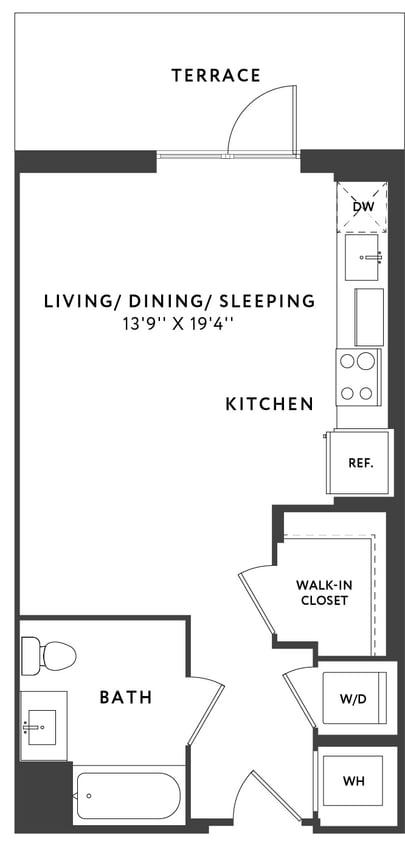 Floor Plan - Studio E04 HC