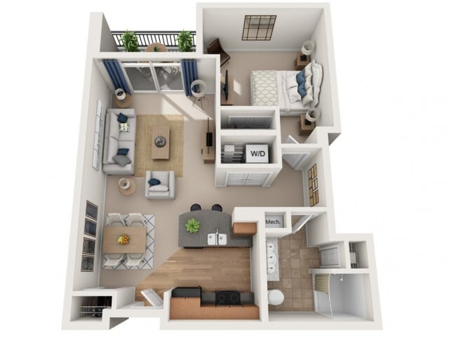 Floor plans are artist’s rendering. All dimensions are approximate. Actual product and specifications may vary in dimension or detail. Not all features are available in every apartment. Prices and availability are subject to change. - Young