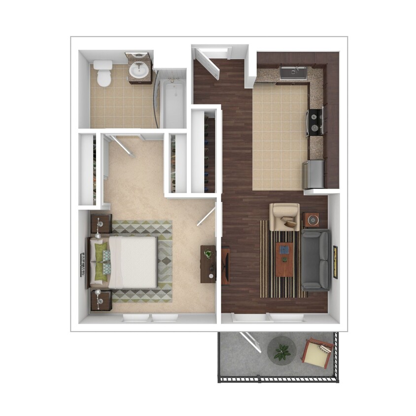 Floor Plan - One Bedroom