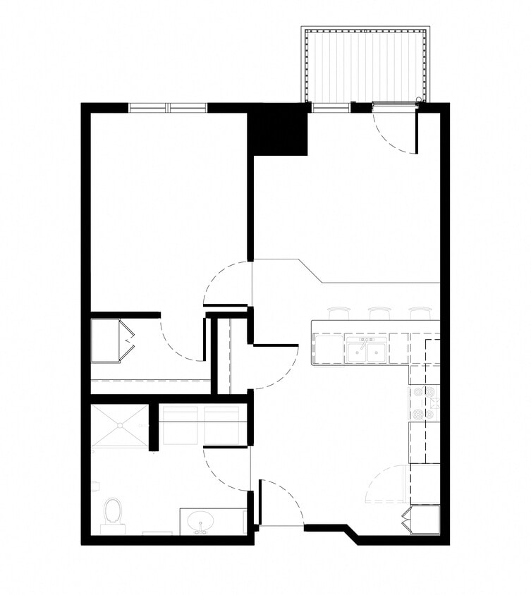Floor Plan - One Bedroom