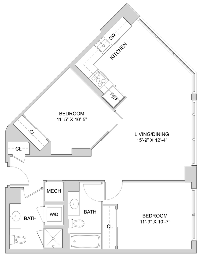 Floor Plan - 2 Bed_2 Bath-A1_2BR_SD
