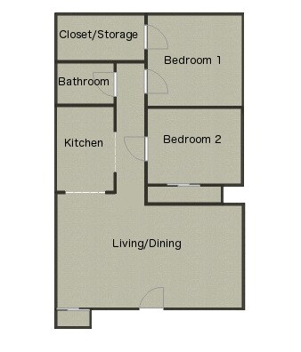 Floor Plan - Beautiful 2 bedroom