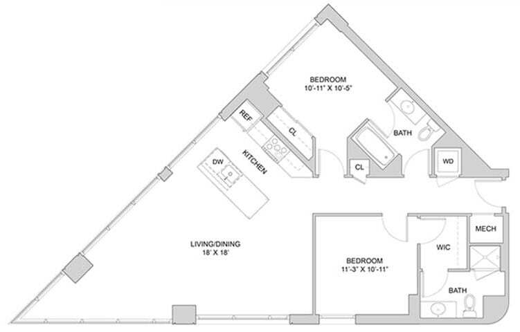 Floor Plan - 2 Bed_2 Bath-A1_2BR_F
